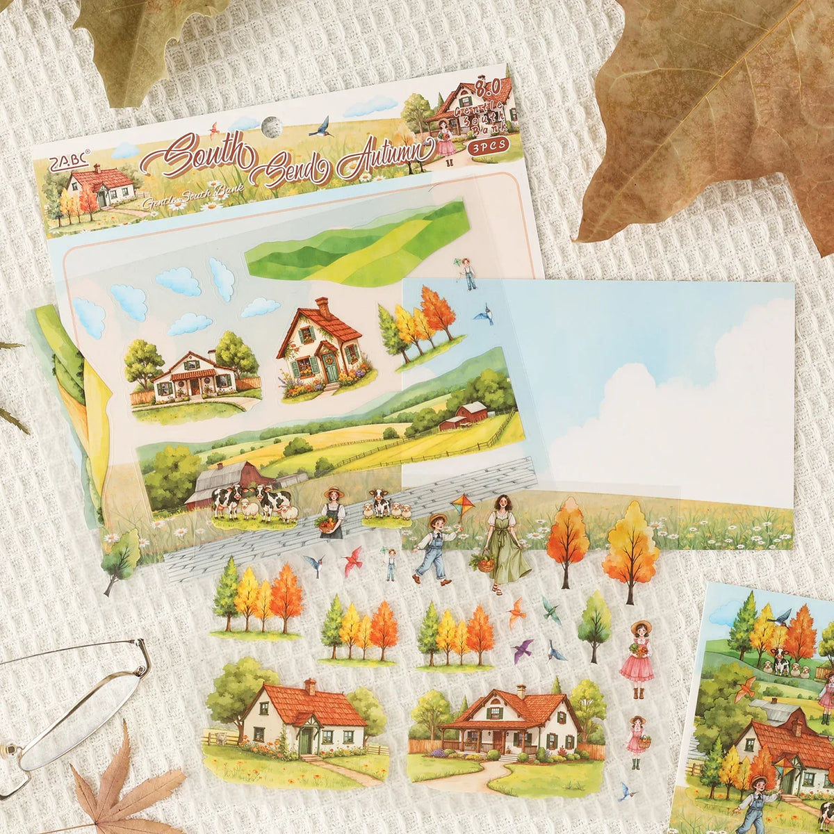 Seaside Castle Miniature Stickers – DIY Scrapbook & Journal Decor Decorative Stickers Qme