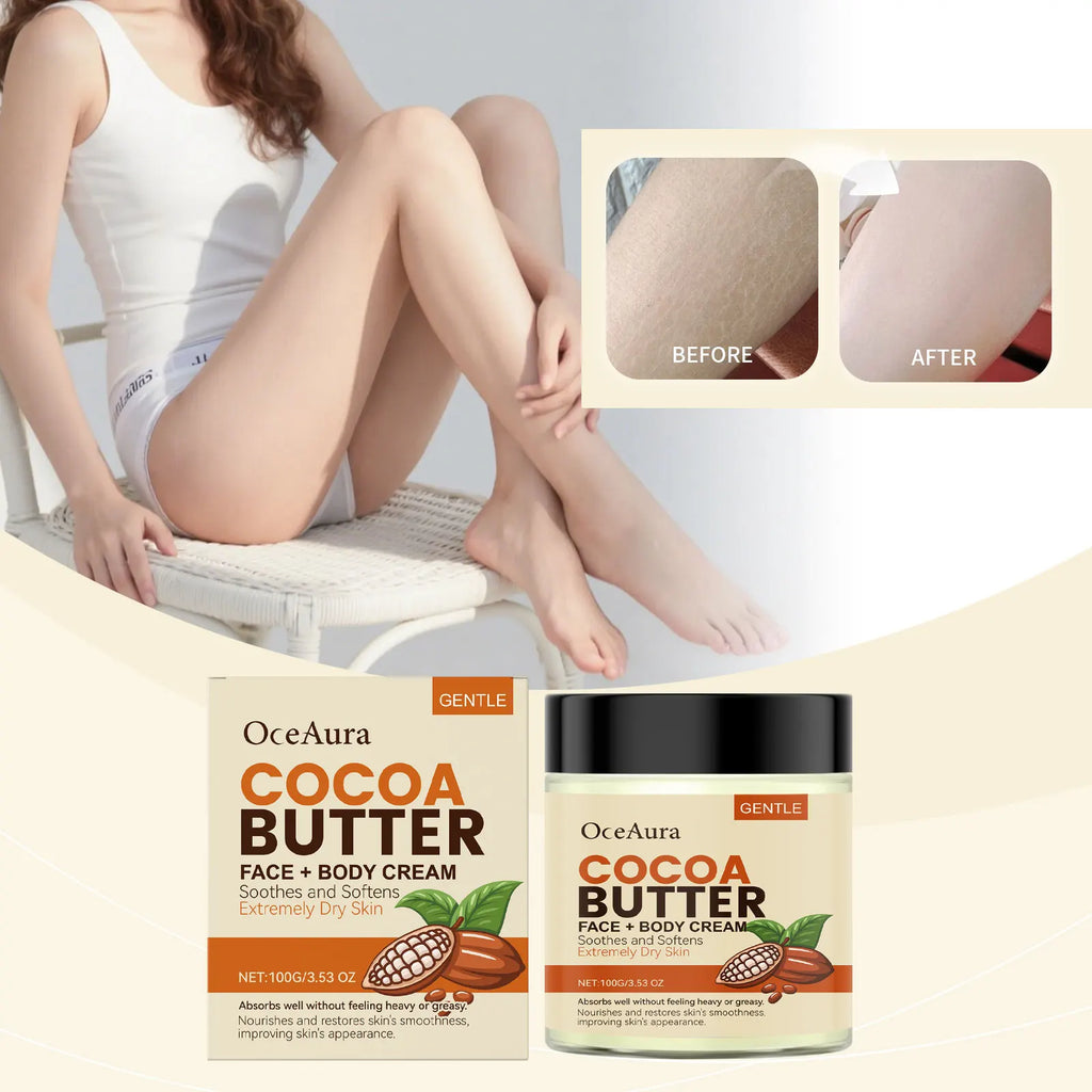 OceAura Cocoa Butter Face & Body Moisturizing Cream 100g Body Moisturizing Cream Qst