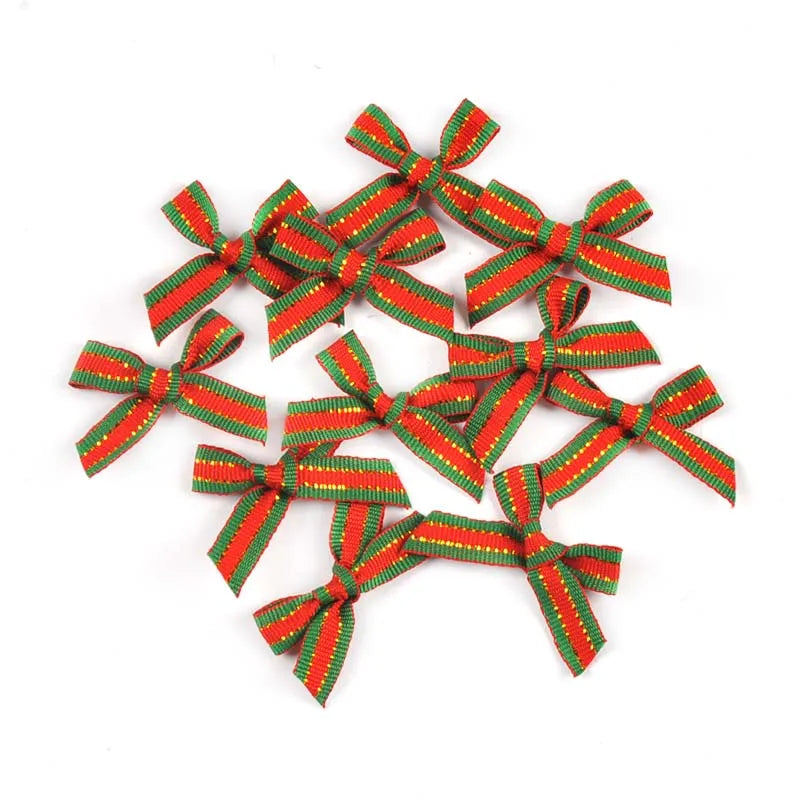 Mixed Christmas Bows Handmade Bowknot Ribbons – 30pcs Craft Decor Christmas Craft Bows Qme