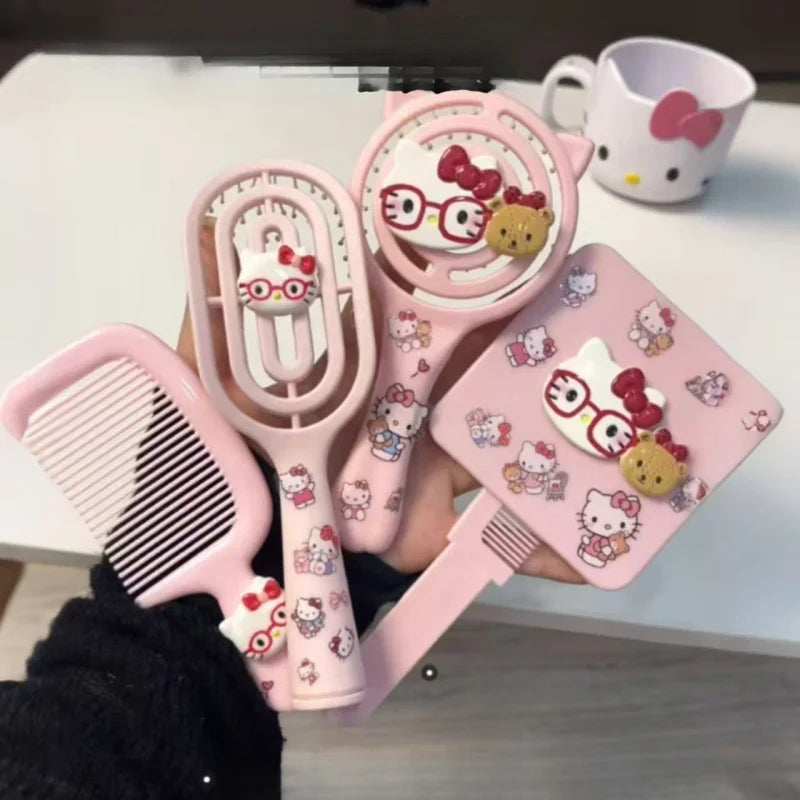 Hello Kitty Volumizing Air-Cushion Hair Brush | Openwork Ribbed Air-Cushion Hair Brush Qme