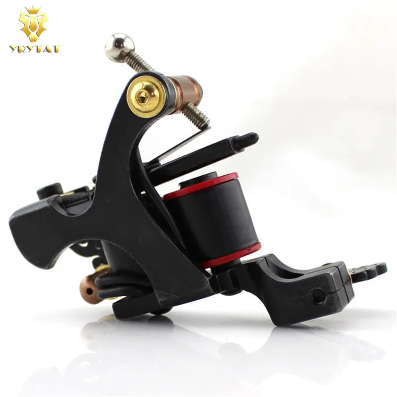 Professional 10 Wrap Coil Liner Tattoo Machine – Iron Frame Coil Liner Tattoo Machine Qme black