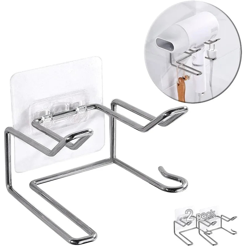 Self Adhesive Wall Mount Hair Dryer Holder – Waterproof Rack Hair Dryer Holder Qme