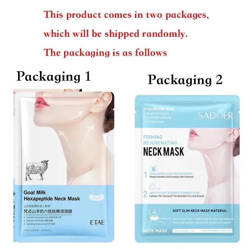 Goat Milk Hyaluronic Acid Neck Mask – Collagen Firming Neck Sheet Mask Qme