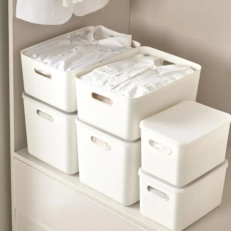 Large Capacity Foldable Plastic Storage Box – 4 Sizes & Colors Plastic Storage Box Qme