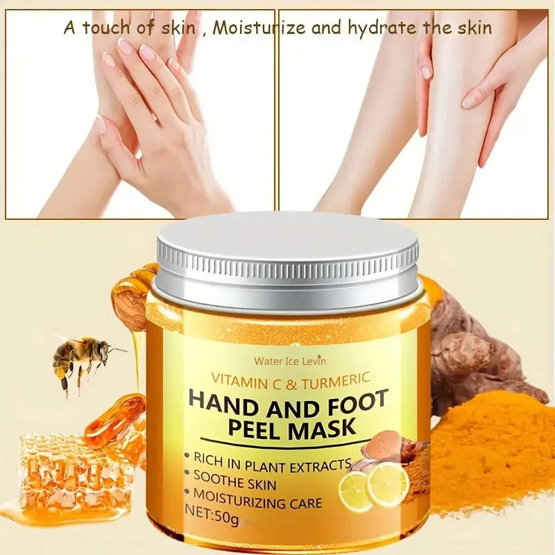 Vitamin C & Turmeric Hand Wax Mask – Smoothing Hand & Foot Care Hand & Foot Mask Qme