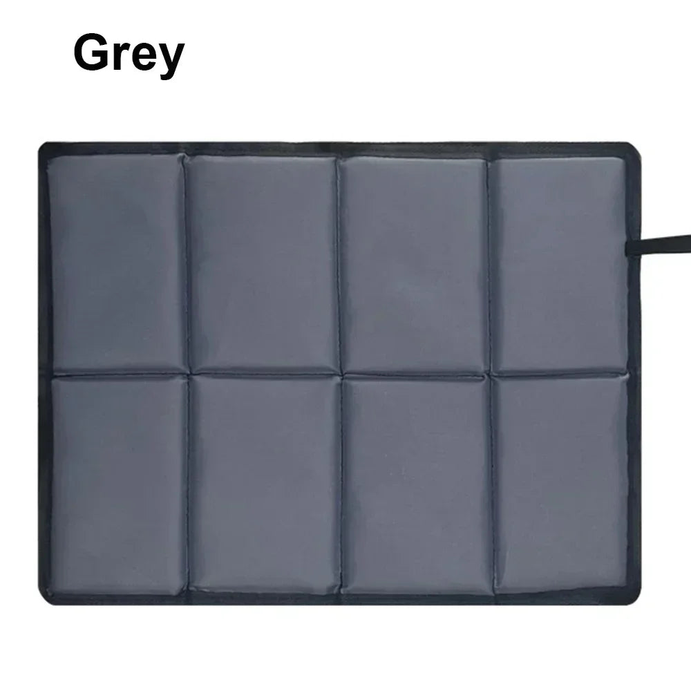 Waterproof Folding Sitting Pad – Oxford Cloth Hiking Beach Mat Folding Sitting Pad Qme gray