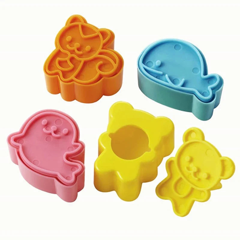 Mini Animal Cookie Cutters Set – Dolphin, Bear, Seal & Squirrel Cookie Cutter Set Qme
