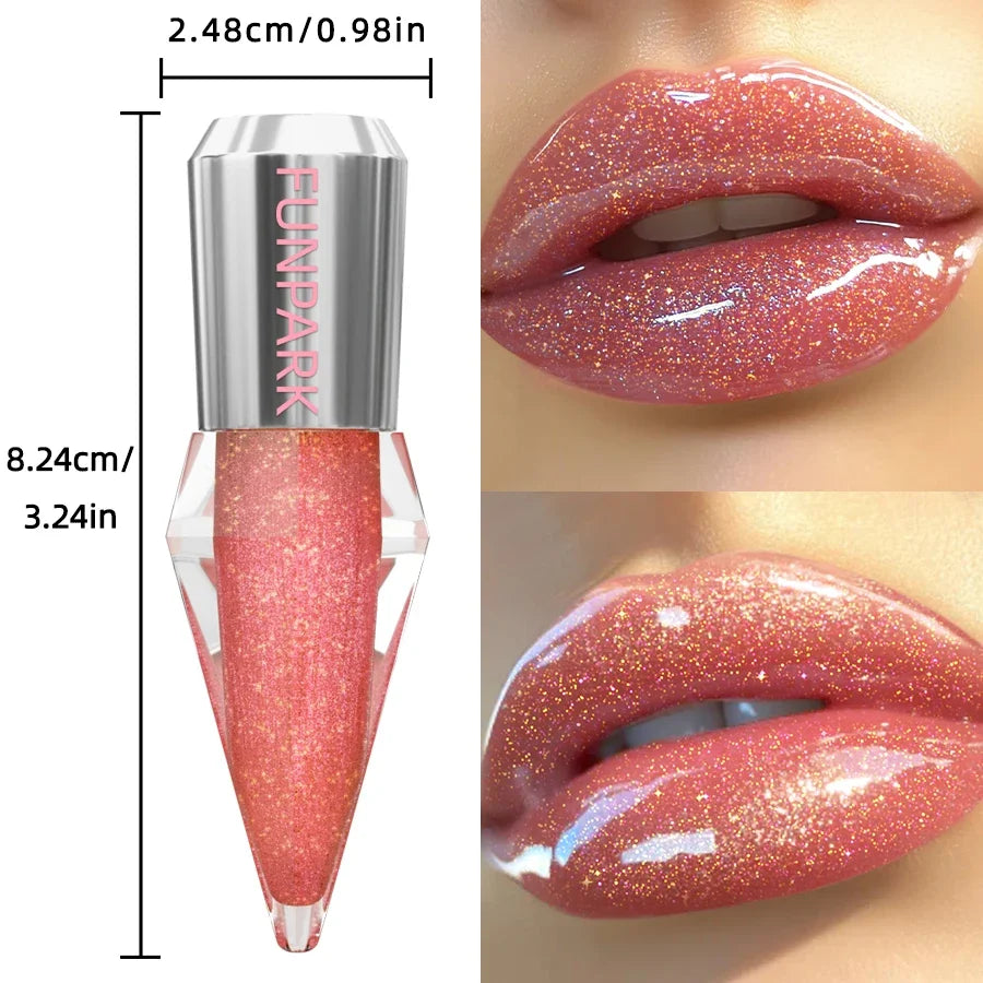 8-Color Glitter Shimmer Lip Gloss – Tinted, Moisturizing Set Glitter Lip Gloss Set Qme