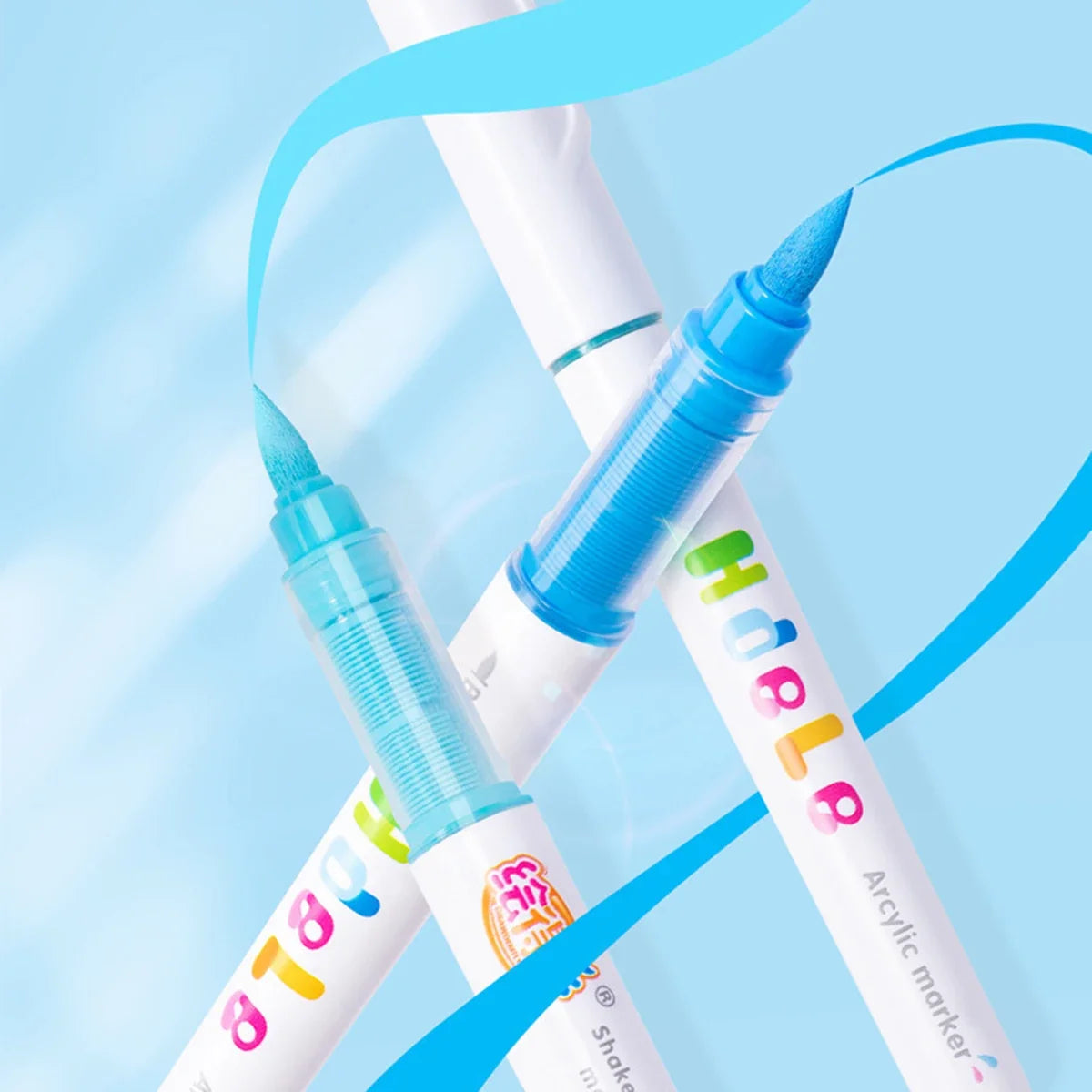 Qme Brush Tip Acrylic Paint Markers | Direct-Liquid Ink Acrylic Paint Markers Qme