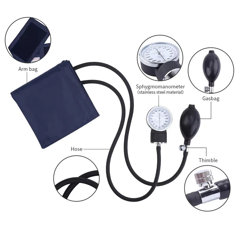 Manual Blood Pressure Monitor – Aneroid Upper Arm Cuff & Stethoscope Blood Pressure Monitor Qst
