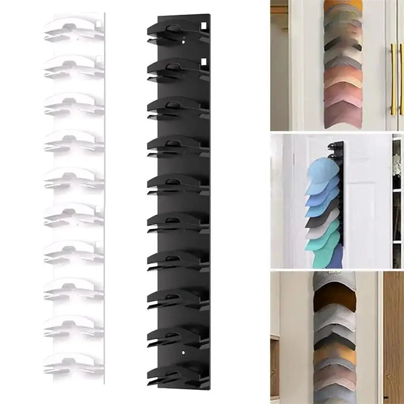 10-Grid Wall Mounted Hat Rack – Space-Saving Cap Organizer Hat Storage Rack Qst