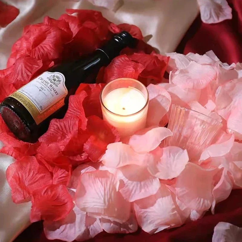 Silk Rose Artificial Petals – Wedding & Party Décor (100–500pc) Artificial Rose Petals Qme