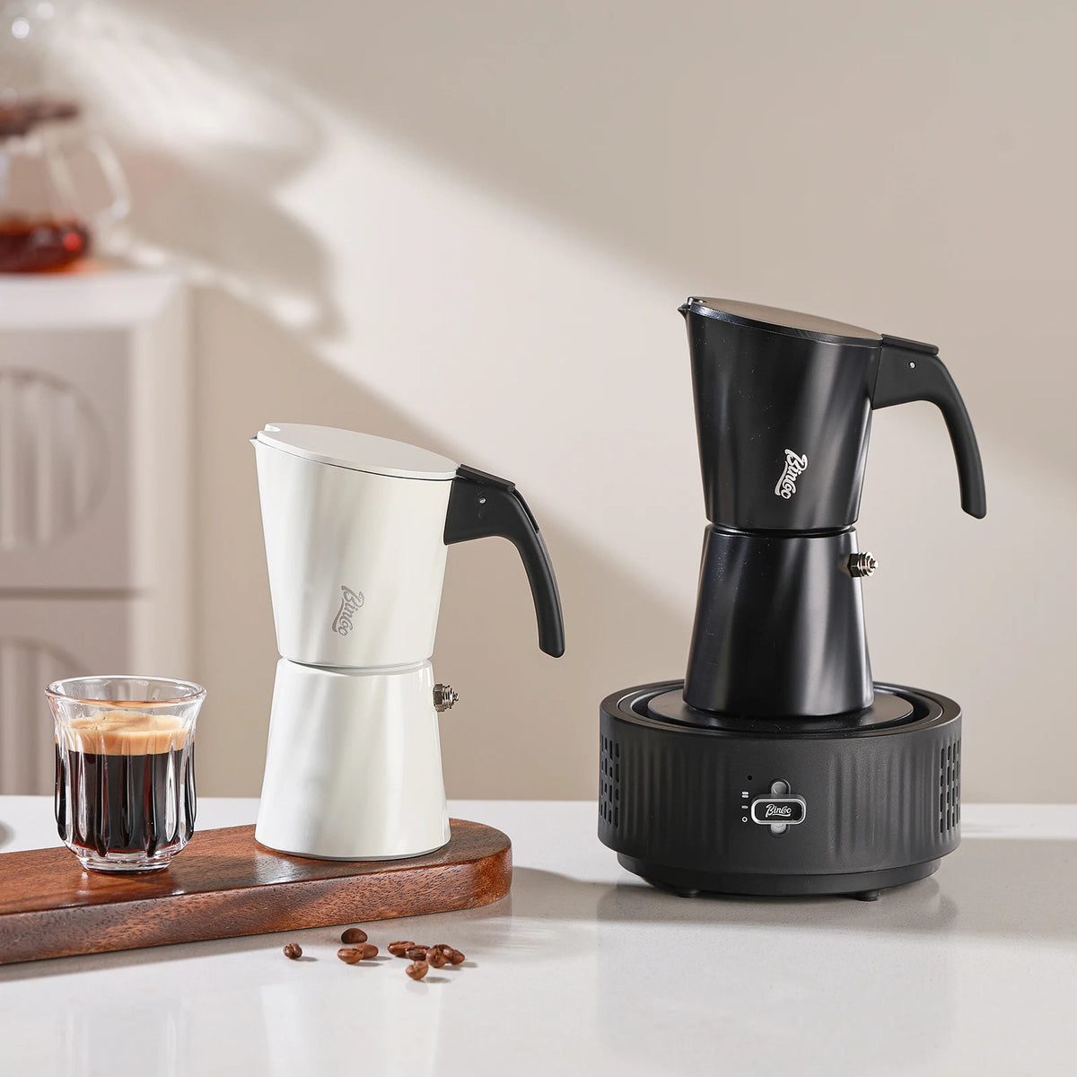 Bincoo 2-Cup Moka Pot | Stovetop Espresso Maker Stovetop Espresso Maker Qst