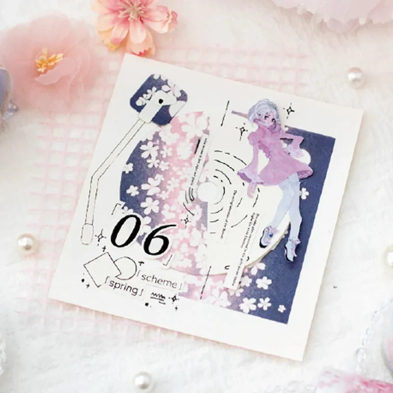 Sakura Cherry Blossom Washi Tape 2m | DIY Scrapbooking Decorative Washi Tape Qme