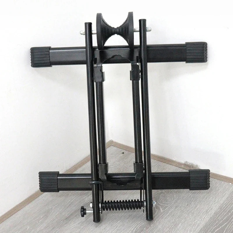 Folding Bicycle Parking Stand – Portable Bike Repair Support Bike Parking Stand Qme black