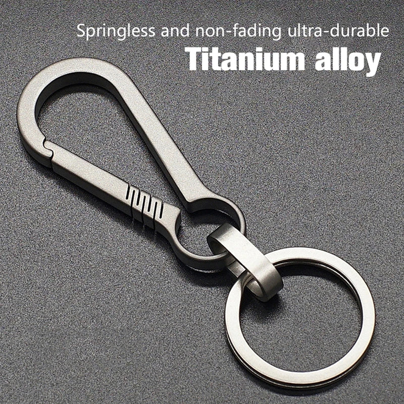 Titanium Alloy Buckle Keychain – EDC Key Ring Clip Buckle Keychain Qme