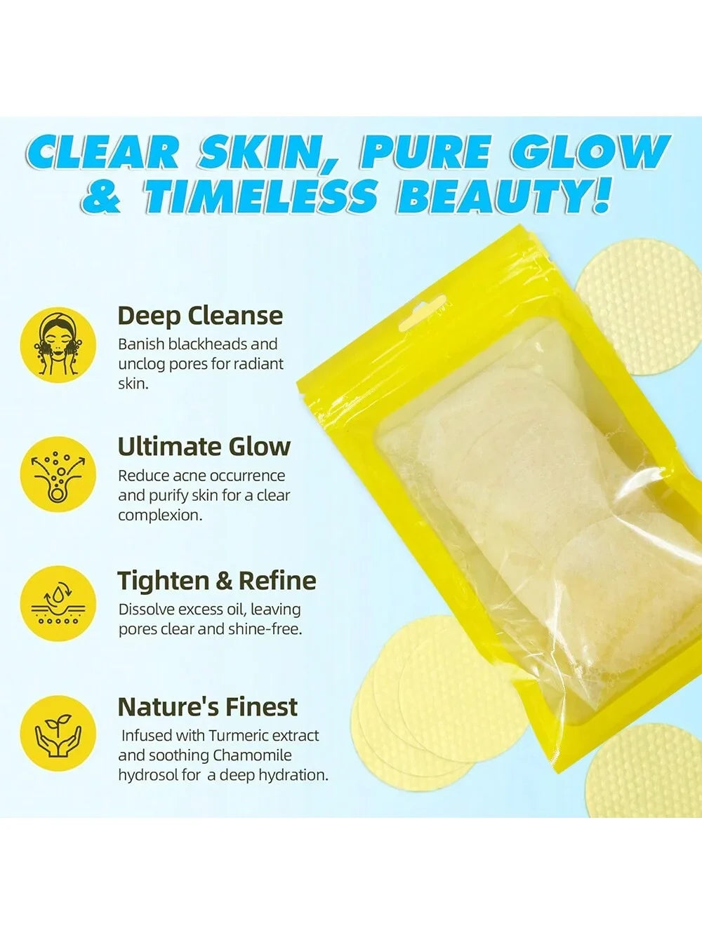 Kojic Acid & Turmeric Exfoliating Cleansing Pads | Brightening Exfoliating Cleansing Pads Qme