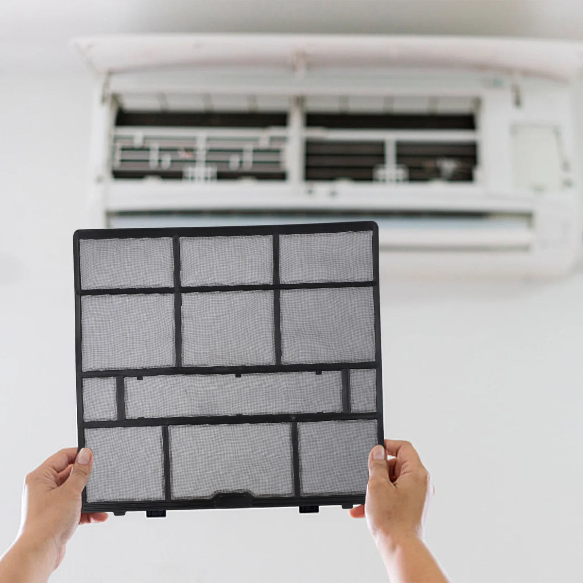 Indoor AC Dust Filter Screen – Hanging Unit Mesh Cover AC Filter Screen Qme