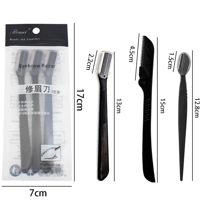 Portable Eyebrow Trimmer & Face Razor Hair Remover Set Eyebrow Trimmer Set Qme