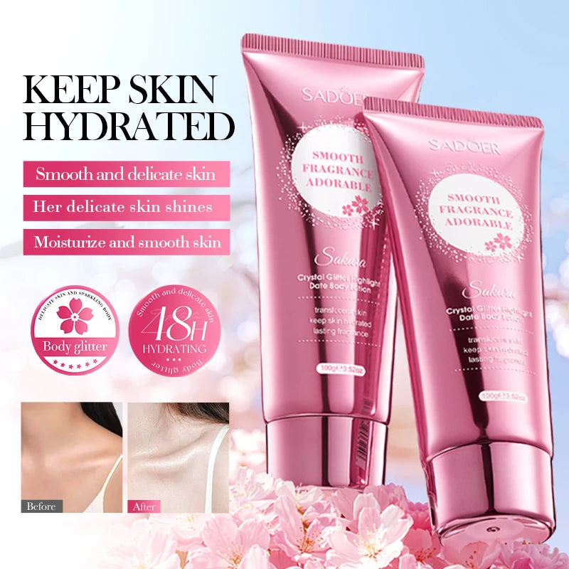Cherry Blossom Glow Body Lotion – Moisturizing & Brightening Body Lotion Qst