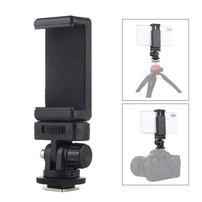 Flexible Phone Mount Camera Hot Shoe Tripod Adapter Clip Camera Phone Mount Qme