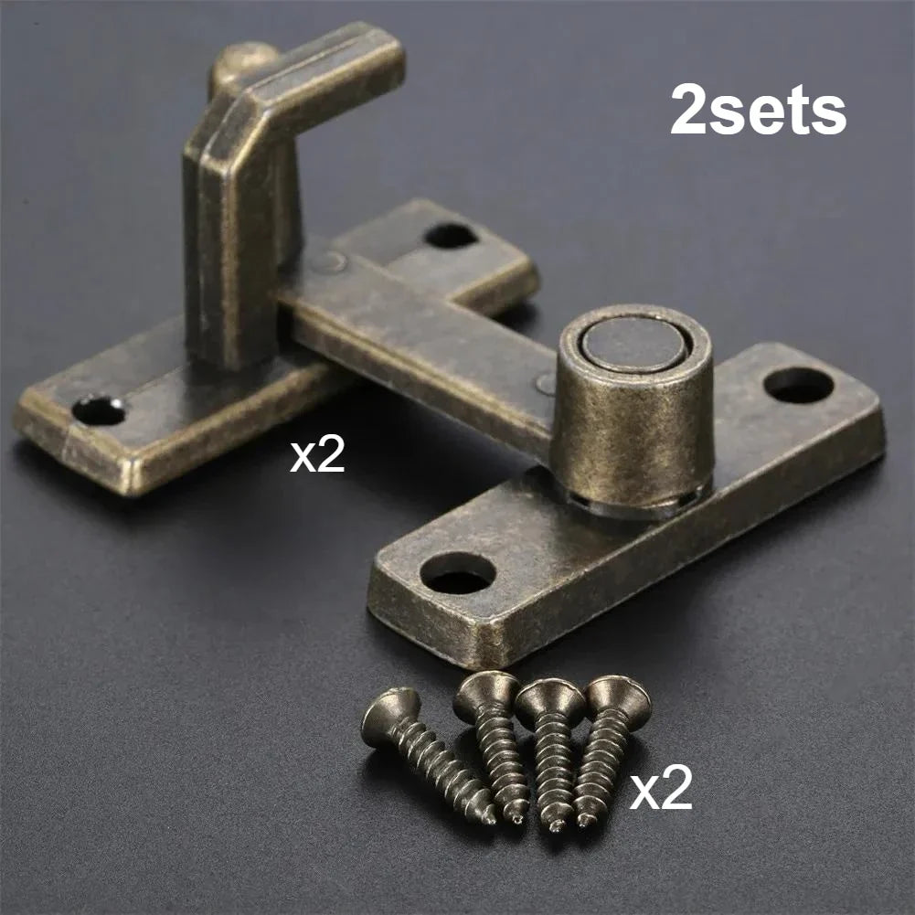 Antique Bronze Sliding Bolt Lock | Retro Vintage Door Latch Sliding Bolt Lock Qme 2sets