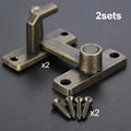 Antique Bronze Sliding Bolt Lock | Retro Vintage Door Latch Sliding Bolt Lock Qme 2sets