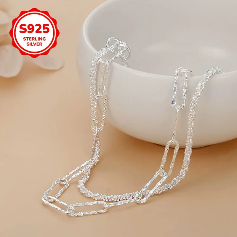 925 Sterling Silver Starry Sky Chain Bracelet for Women Silver Chain Bracelet Qme Default Title