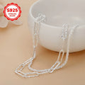 925 Sterling Silver Starry Sky Chain Bracelet for Women Silver Chain Bracelet Qme Default Title