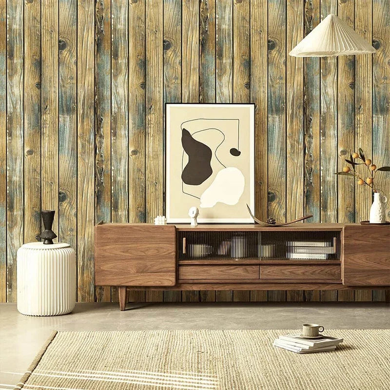 Distressed Wood Peel & Stick Wallpaper – Self-Adhesive Vinyl Peel & Stick Wallpaper Qme