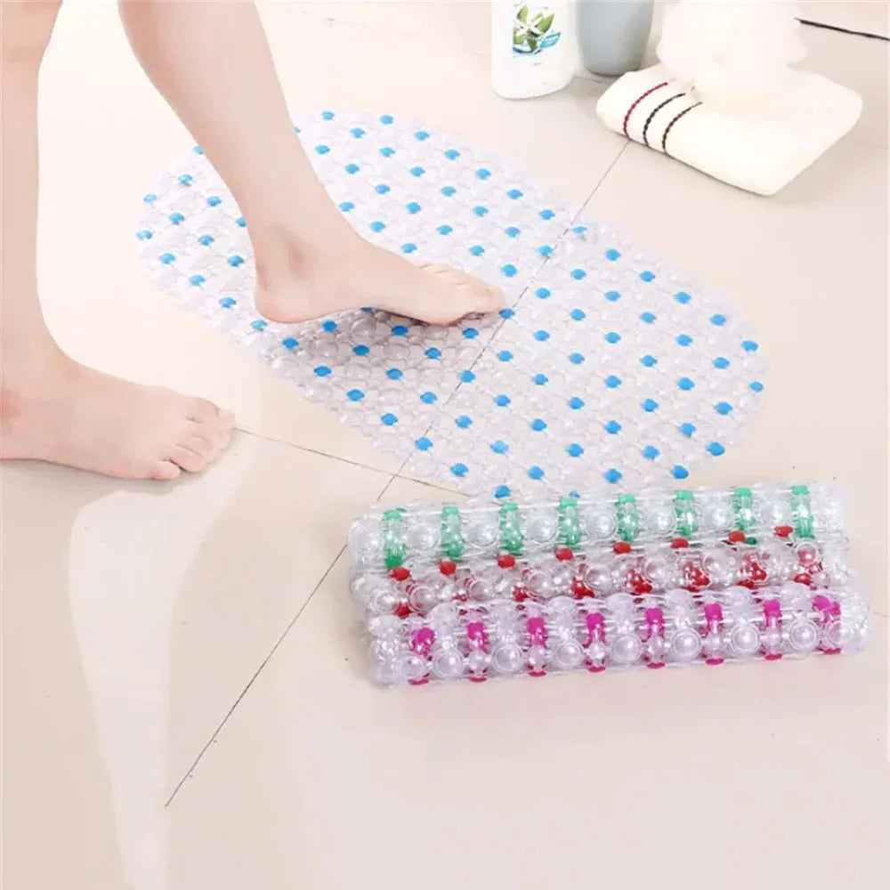 Non-Slip Bathtub Mat with Suction Cups & Massage Texture Bath Mat Qme