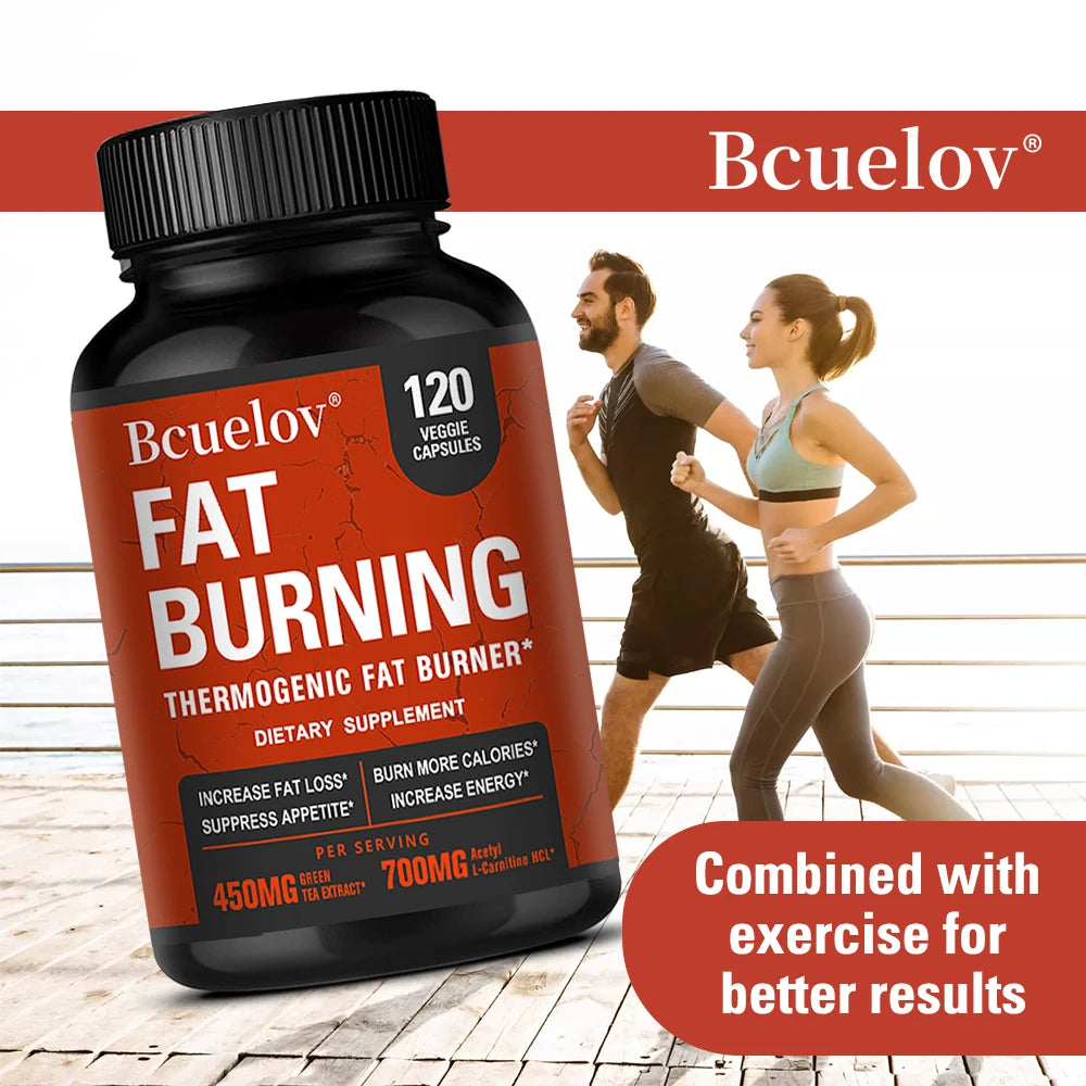 Acetyl-L-Carnitine Capsules | Green Tea & Caffeine Blend Dietary Supplement Qst