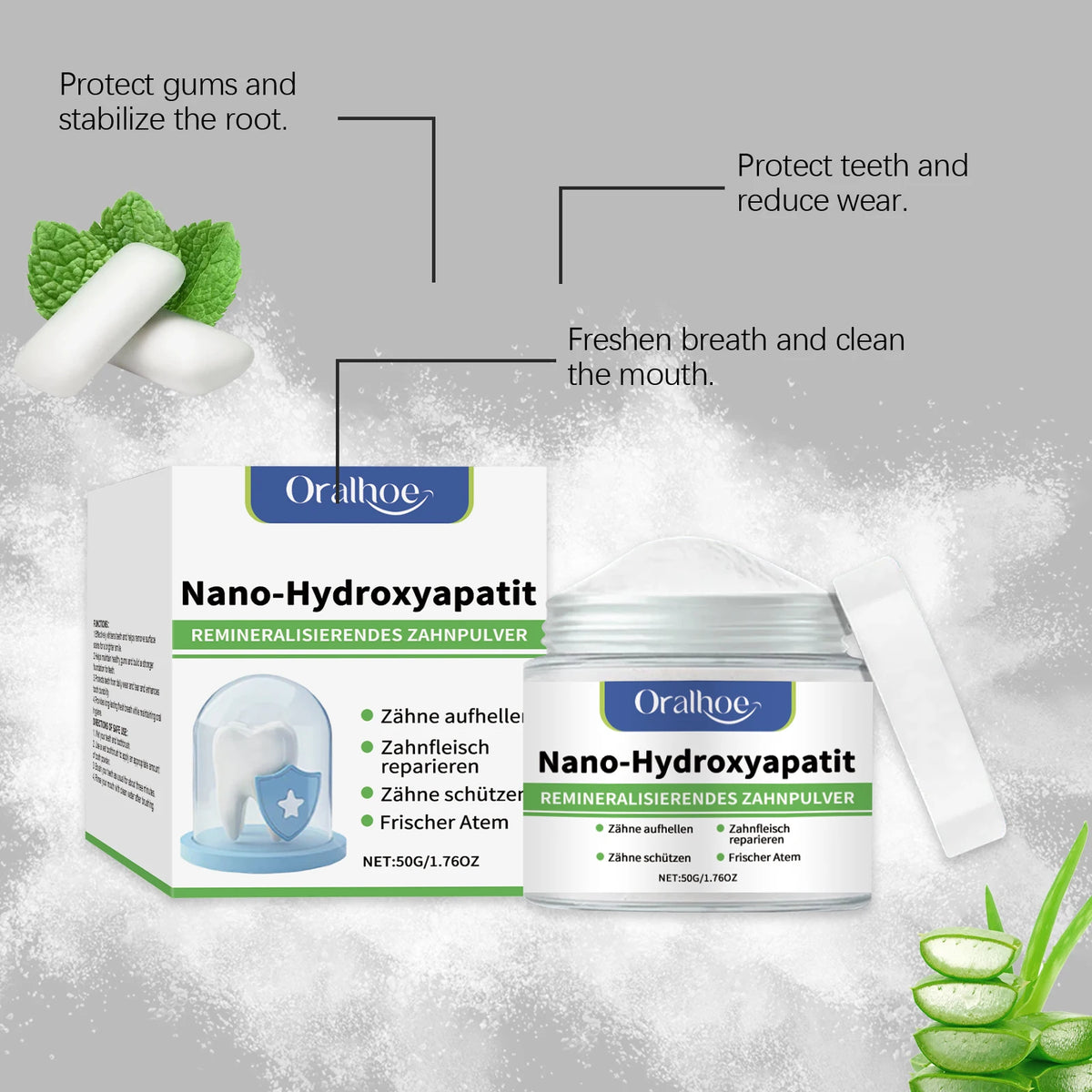 Natural Teeth Brightening Powder – Gentle Stain Removal 50g Teeth Brightening Powder Qst