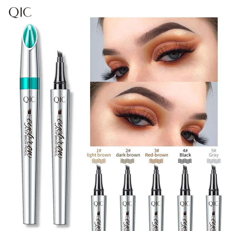 4-Point Liquid Eyebrow Pen – 5 Colors, Waterproof Brow Pencil Liquid Eyebrow Pen Qme