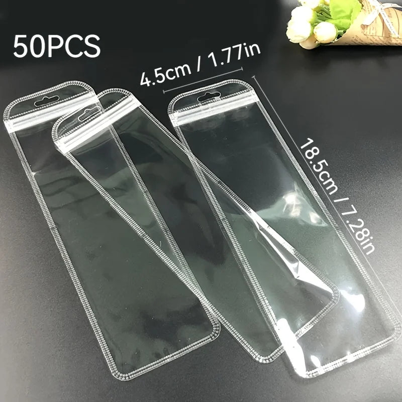 Self-Sealing Zipper Storage Bags with Hanging Hole – 100pcs Zipper Storage Bags Qme
