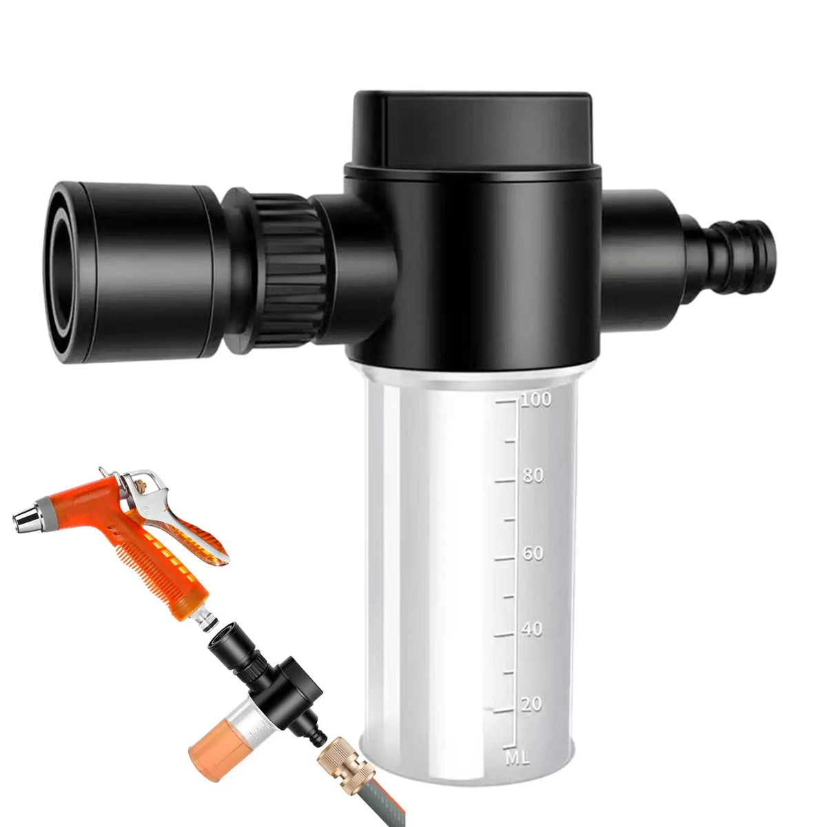 Foam Sprayer Hose Nozzle with Scale – Adjustable Garden Sprinkler Garden Hose Sprayer Qme