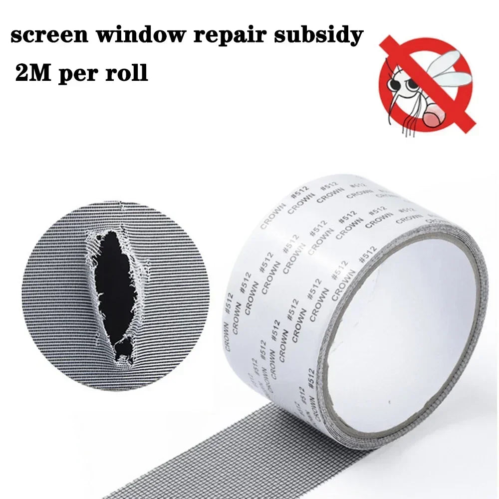 Waterproof Window Screen Repair Tape – Self-Adhesive Mesh Patch Screen Repair Tape Qme