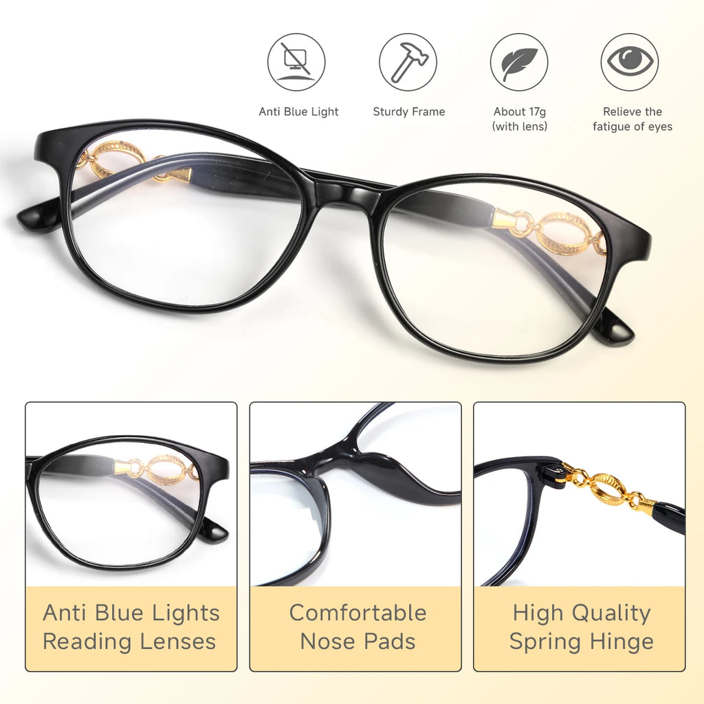 VOPHA Progressive Reading Glasses Blue Light Blocking +1.0–+3.0 Reading Glasses Qst