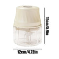 Mini Electric Garlic Chopper – High-Speed Mincer & Puree Electric Food Chopper Qme China Mainland Beige