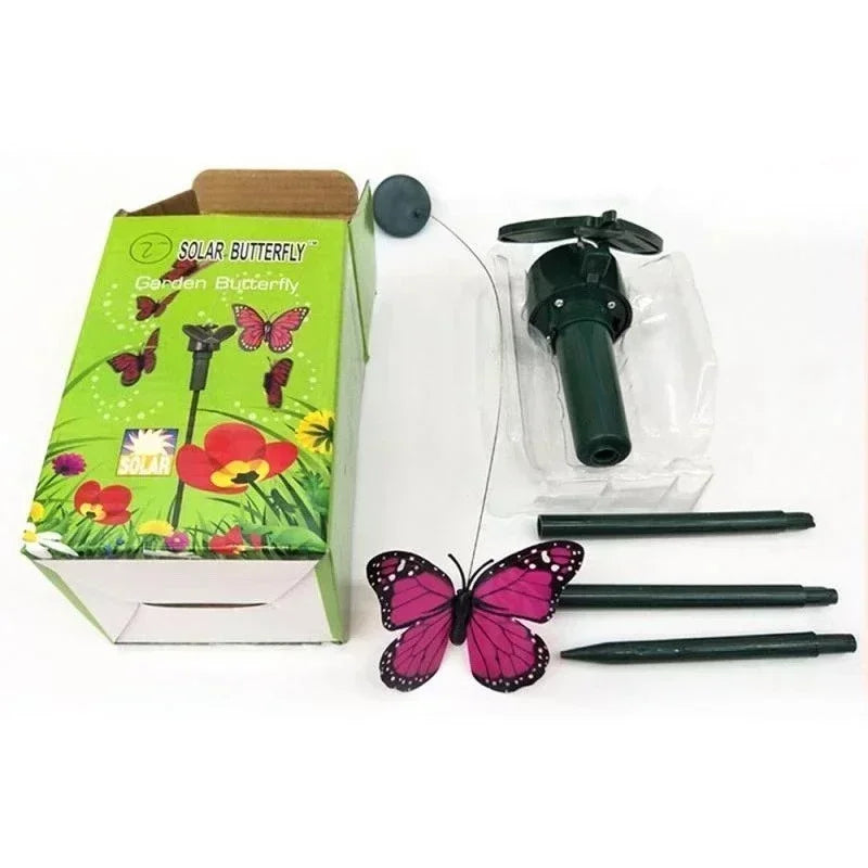 Solar Butterfly & Hummingbird Garden Stake Decoration Solar Garden Ornament Qme