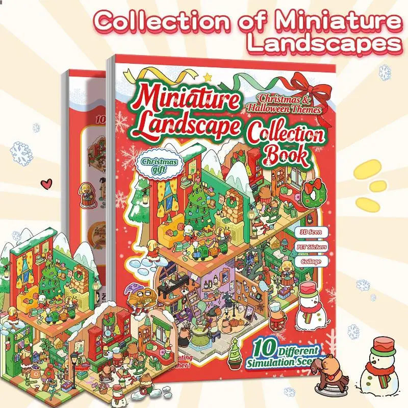 Christmas Miniature Scene Diorama Stickers | DIY Craft Set DIY Craft Stickers Qme