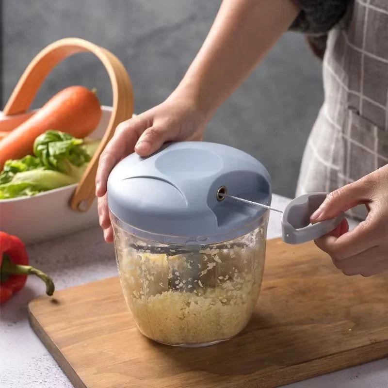 Manual Garlic Press Chopper – Rotate & Mince Garlic & Veggies Garlic Press Chopper Qst