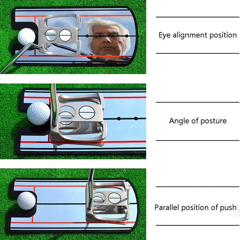 Golf Putting Alignment Mirror – Eye Line Swing Training Aid Golf Training Aid Qme Default Title