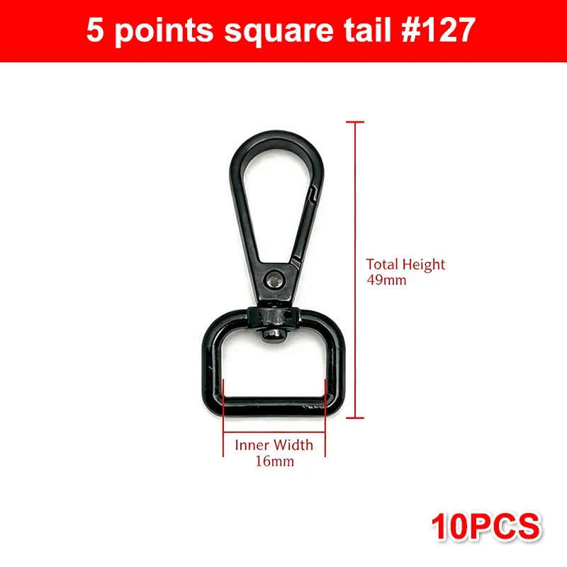 Zinc Alloy Swivel Snap Hooks – Heavy Duty Rust-Proof DIY Set Swivel Snap Hooks Qme 6 Black