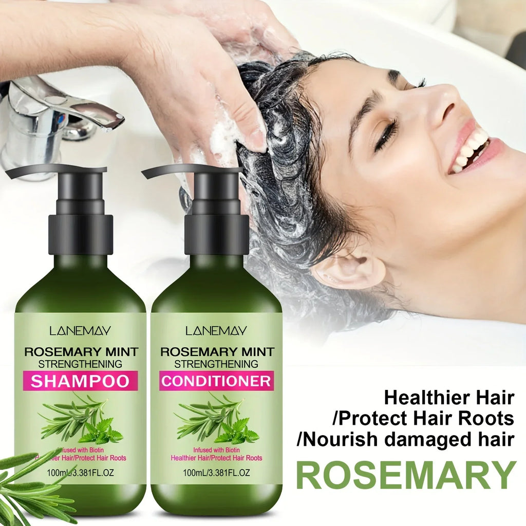 Rosemary Mint Shampoo & Conditioner Set – Strengthening 2PC Shampoo & Conditioner Set Qst