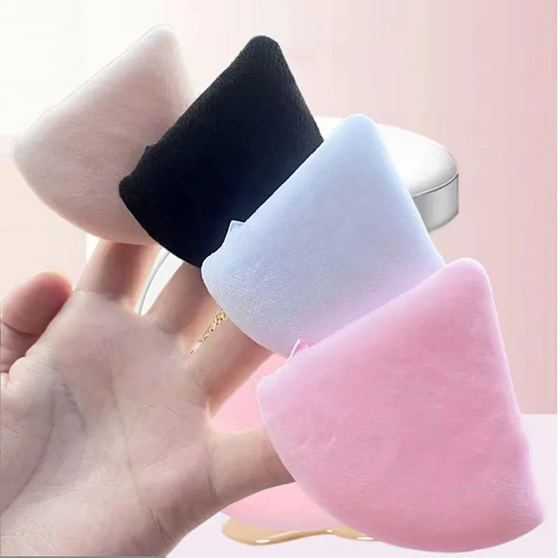 Velvet Triangle Powder Puffs 6-Pack – Soft Makeup Sponge Makeup Powder Puff Qme