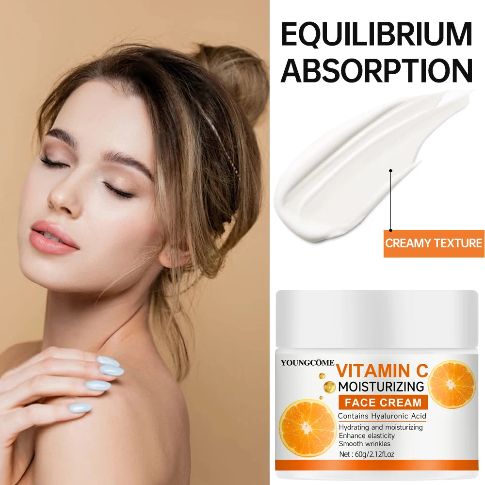 YOUNGCOME Vitamin C Face Cream with Hyaluronic Acid Vitamin C Face Cream Qst