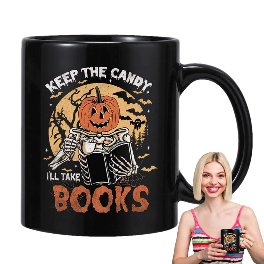 Halloween Pumpkin Ceramic Coffee Mug 400ml – Spooky Fall Cup Ceramic Coffee Mug Qme
