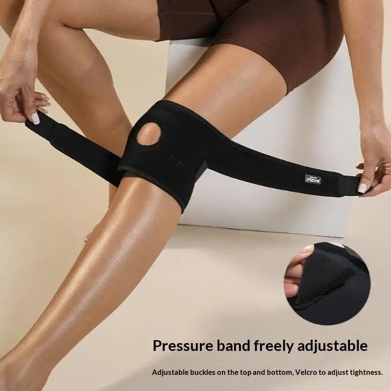 Adjustable Knee Support Brace with Buckle & Patella Stabilizer Knee Support Brace Qme