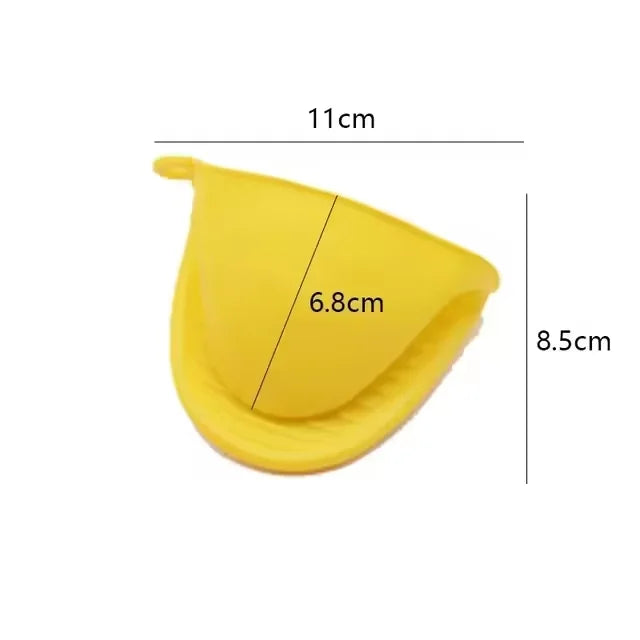 Silicone Pot Holder Clips – Heat-Resistant Kitchen Grippers 2pc Silicone Pot Holder Qst Yellow-2pcs